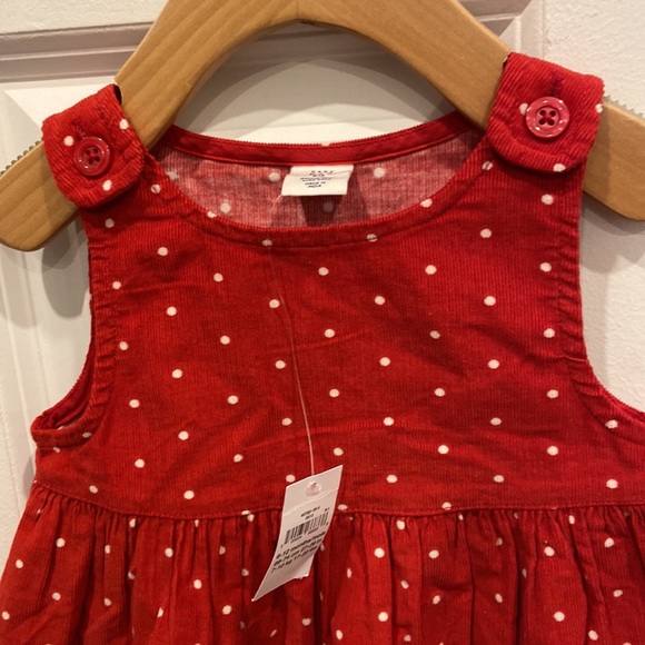 GAP Red & White Polka Dot Corduroy Jumper - Picture 2 of 5